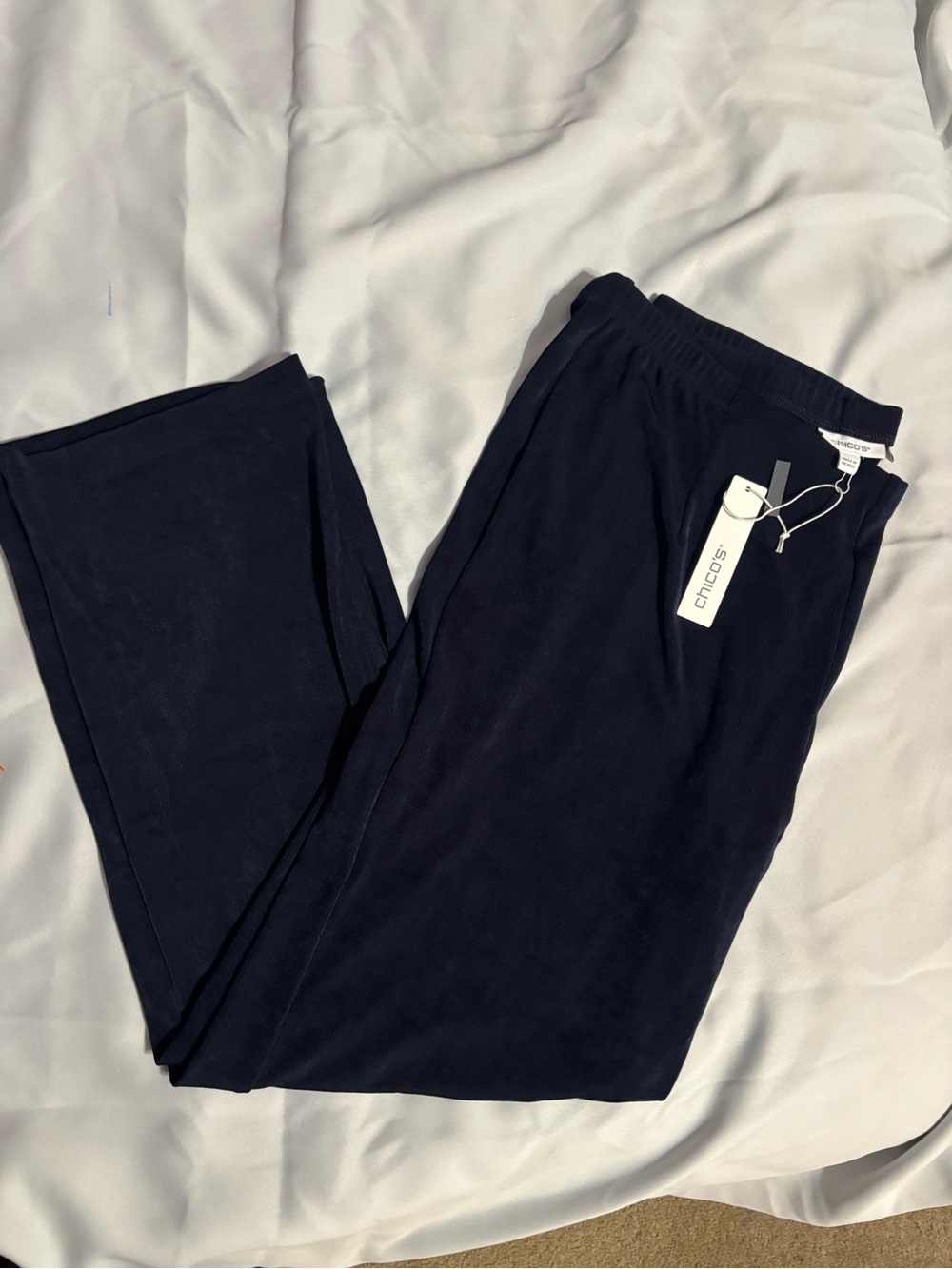 Chico's Woman Navy Elastic-Waist Jogger Pants